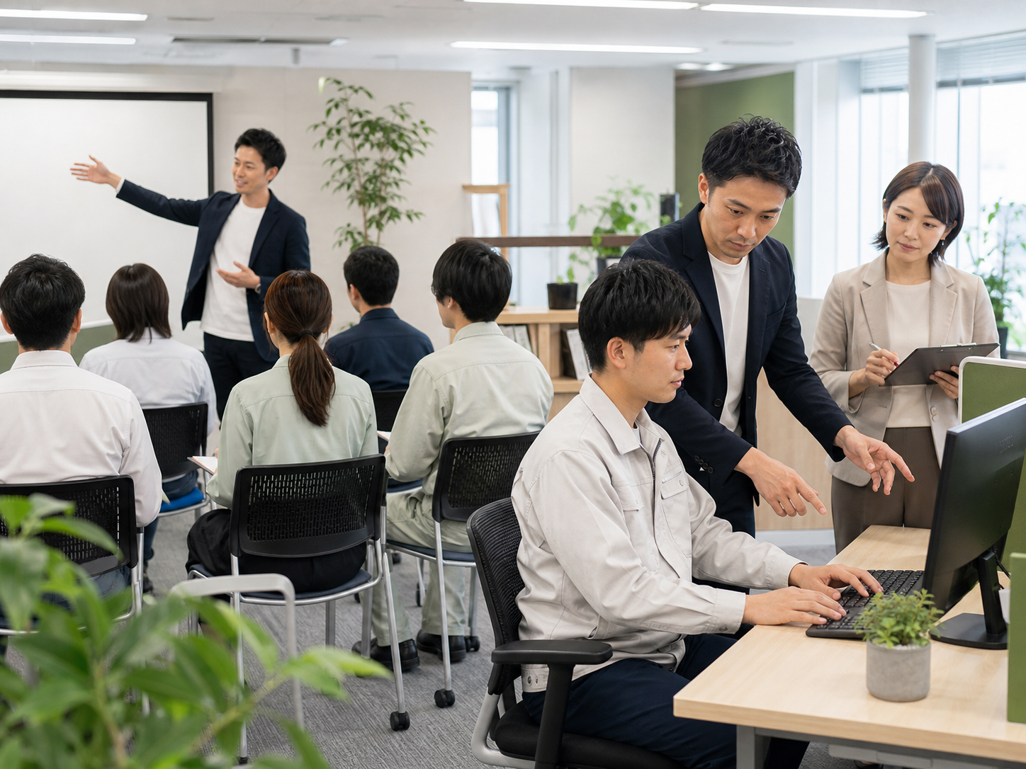 オフィスで悩む社員